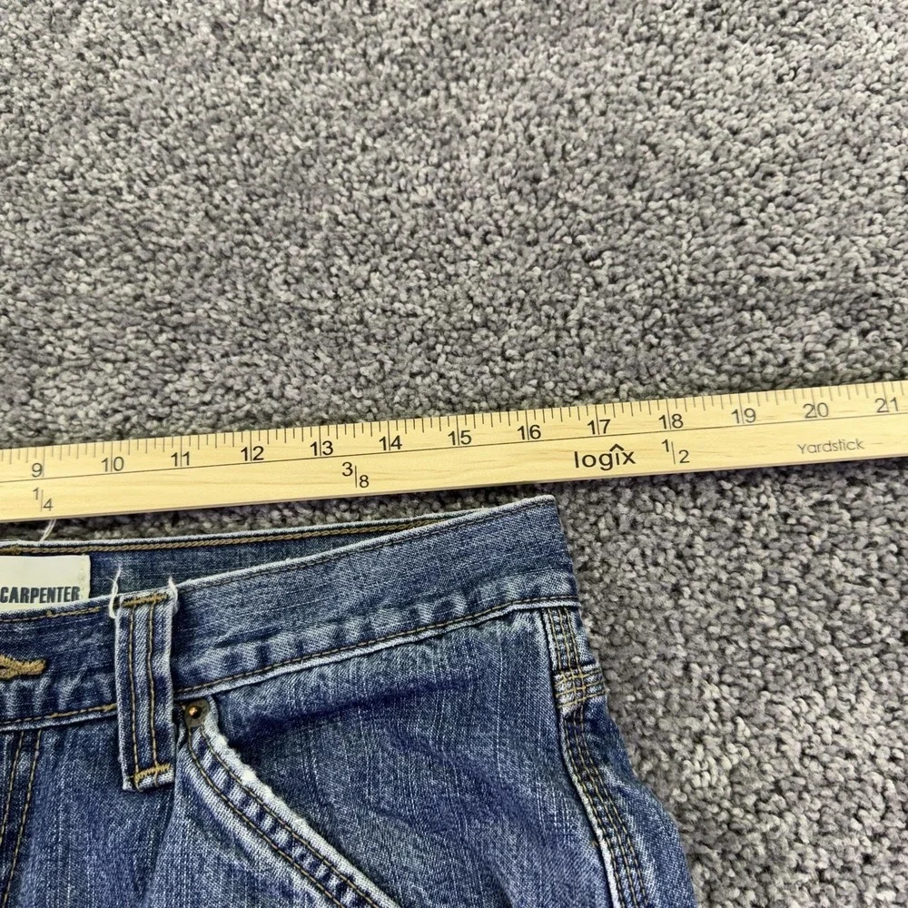 Signature Levi Strauss Jeans Mens 32x34 Blue Relaxed Straight Carpenter Workwear